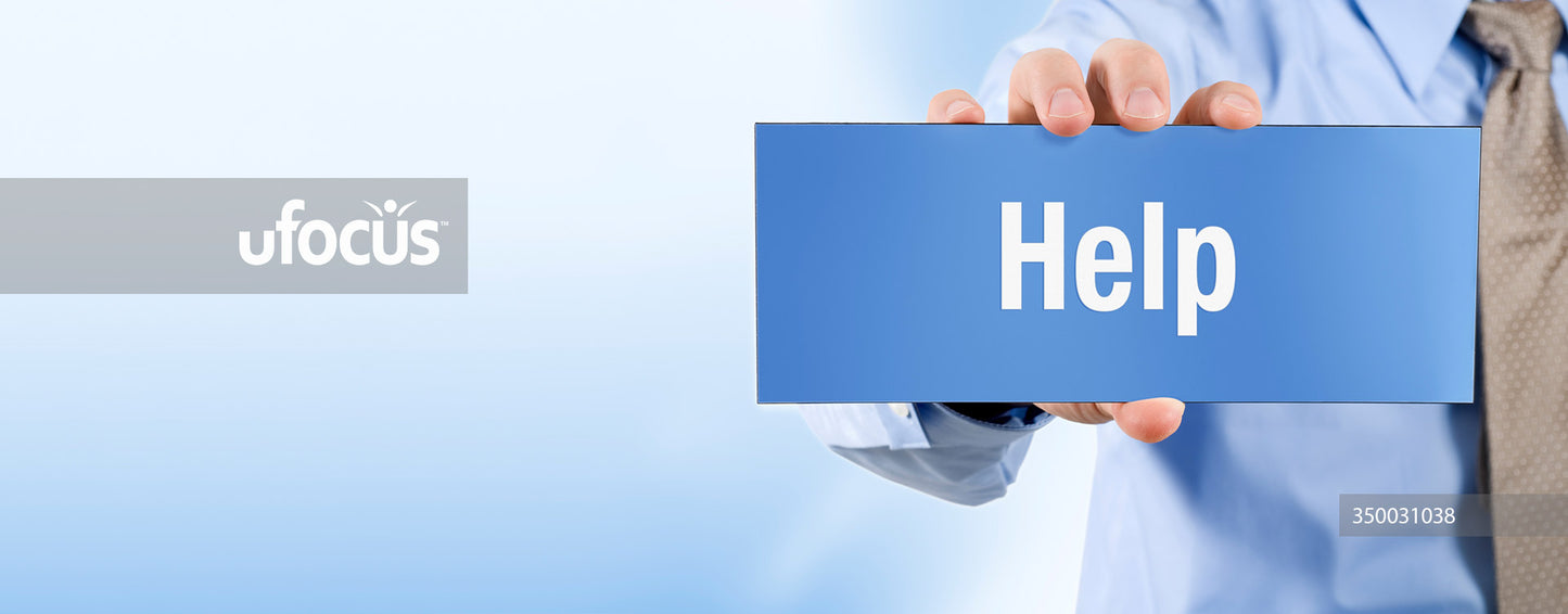 Businessman holding help sign banner stock photo