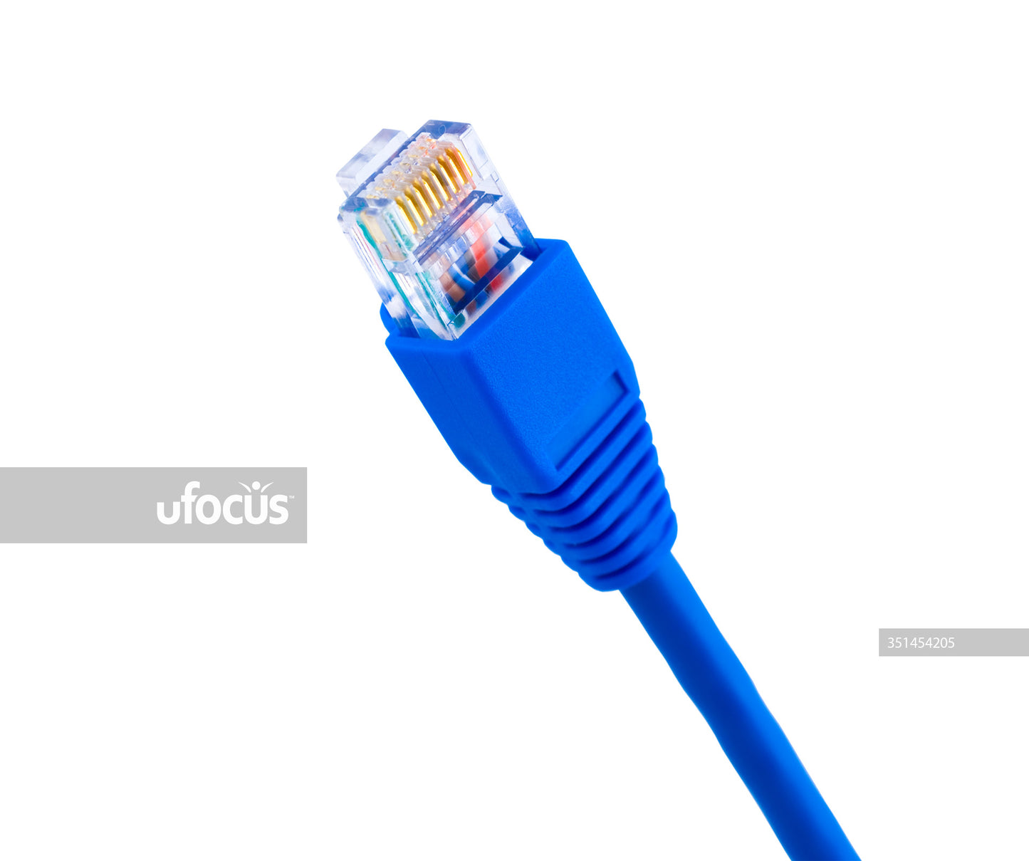 Blue network cable stock photo