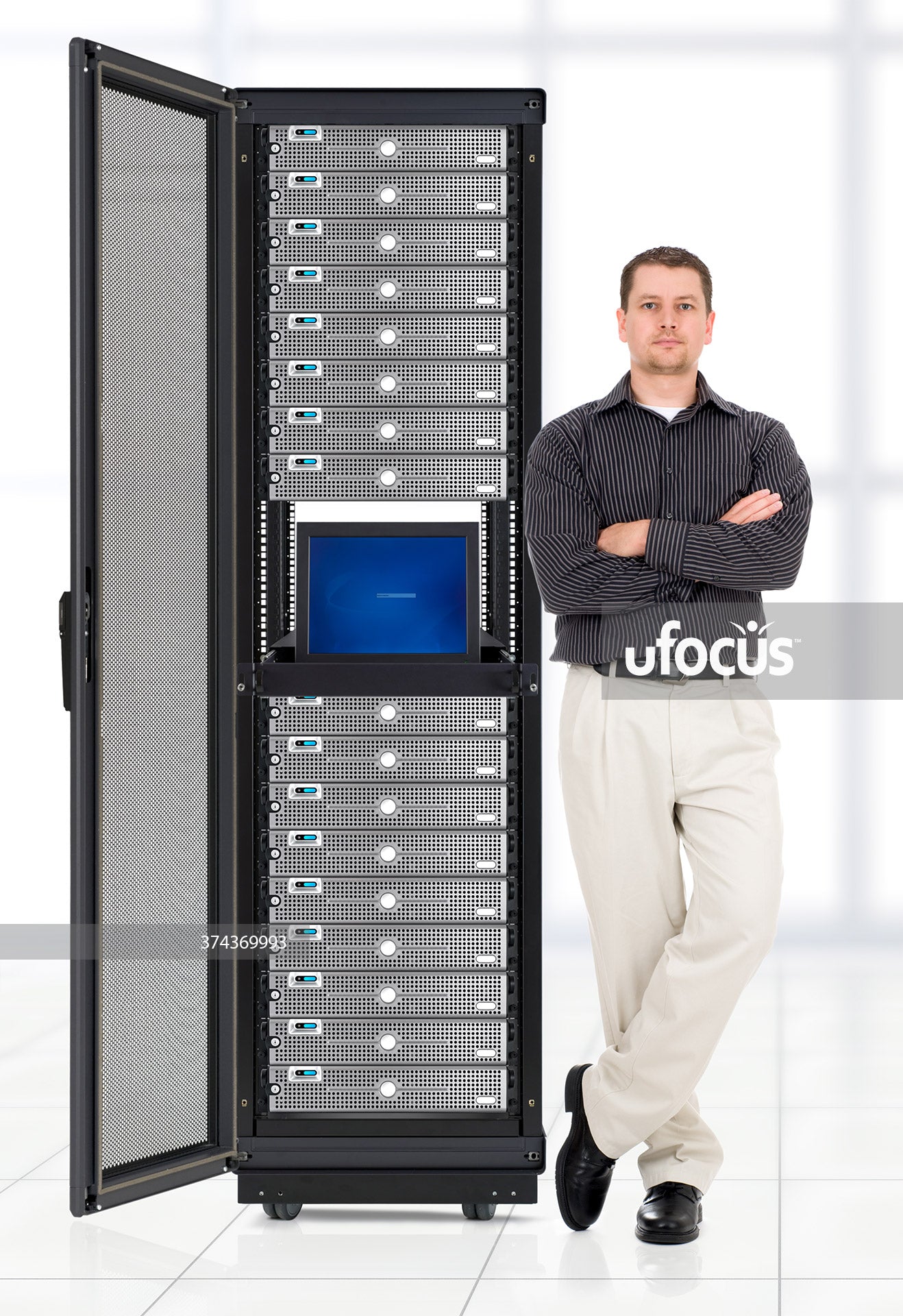 IT network server professional stock photo