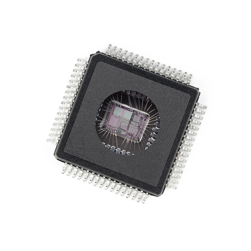 Inside view of the brain in a central processing unit (CPU) and microchip stock photo