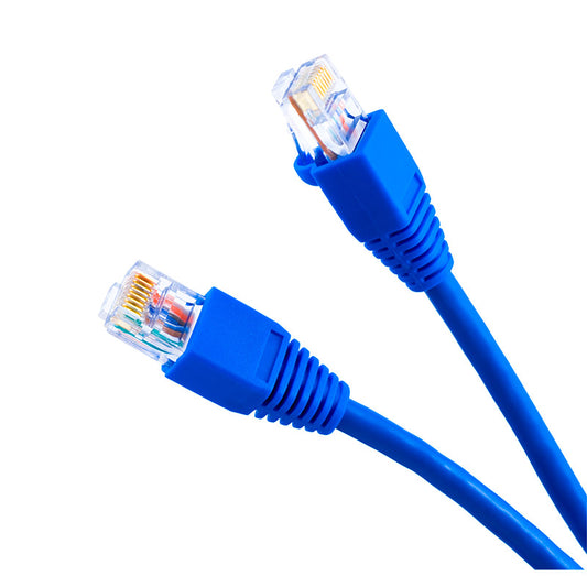 Blue ethernet network cables stock photo