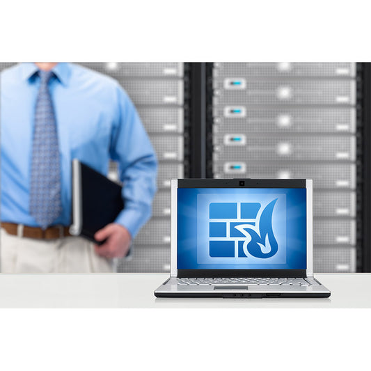 Computer network firewall stock photo