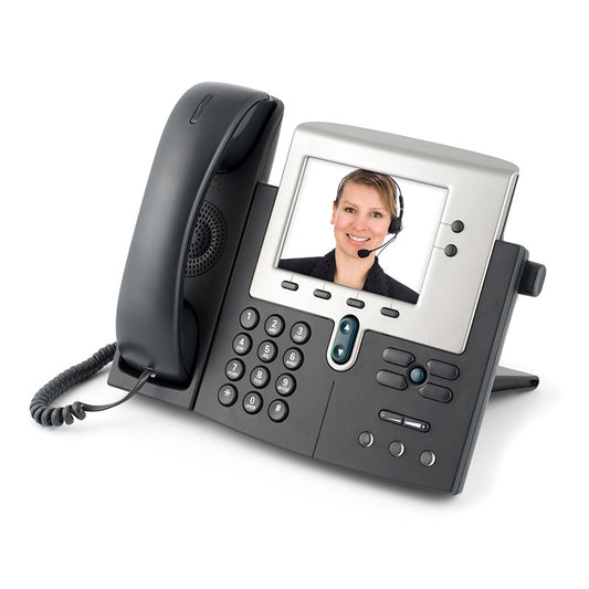 Contact customer service by telephone stock photo