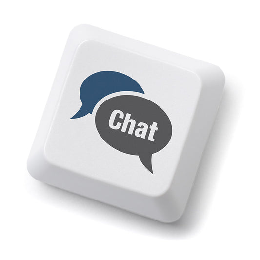 Chat computer key stock photo